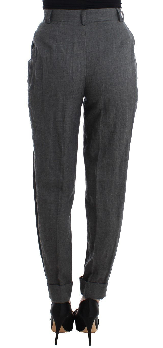 Gray tapered pants