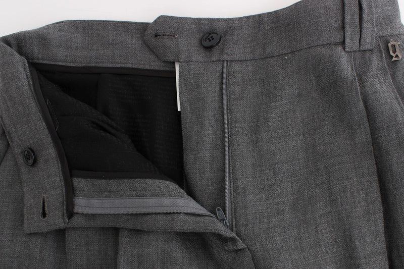 Gray tapered pants