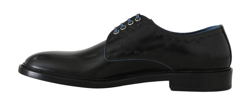 Black Leather Derby Formal Shoes
