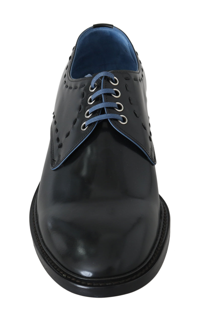 Black Leather Derby Formal Shoes