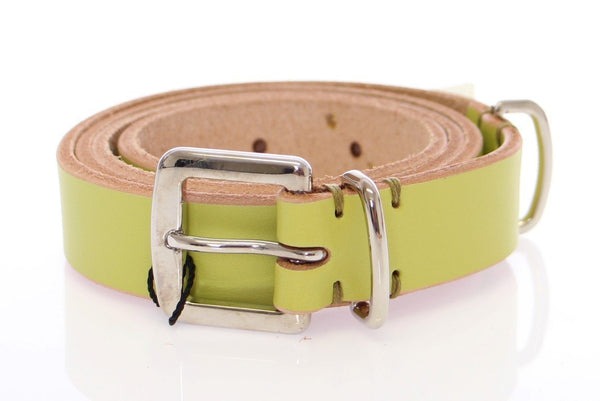 Green Leather Logo Belt