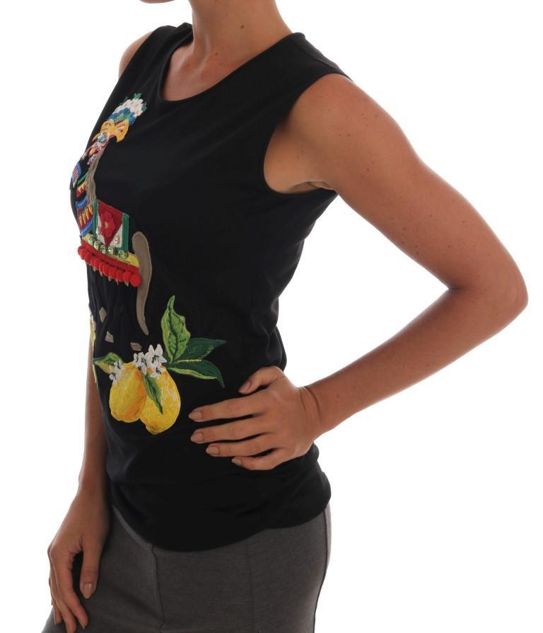 Black Crystal Lemon Tank Top