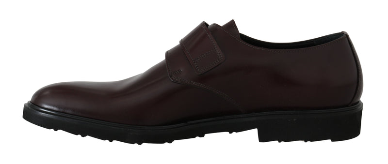 Bordeaux Leather Derby Monkstrap Mens Shoes