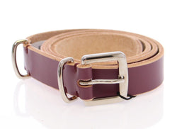 Purple Leather Logo Belt