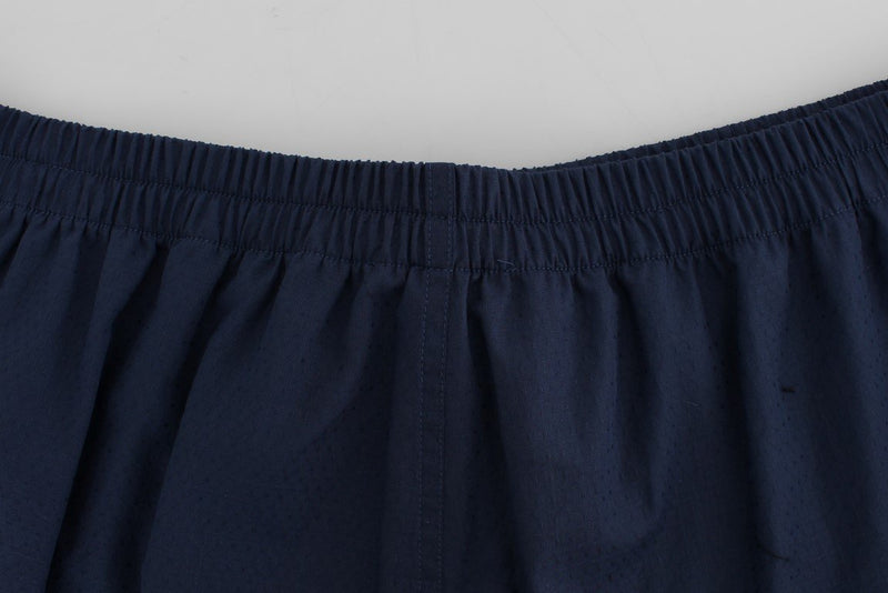 Blue Cotton Pajama Shorts