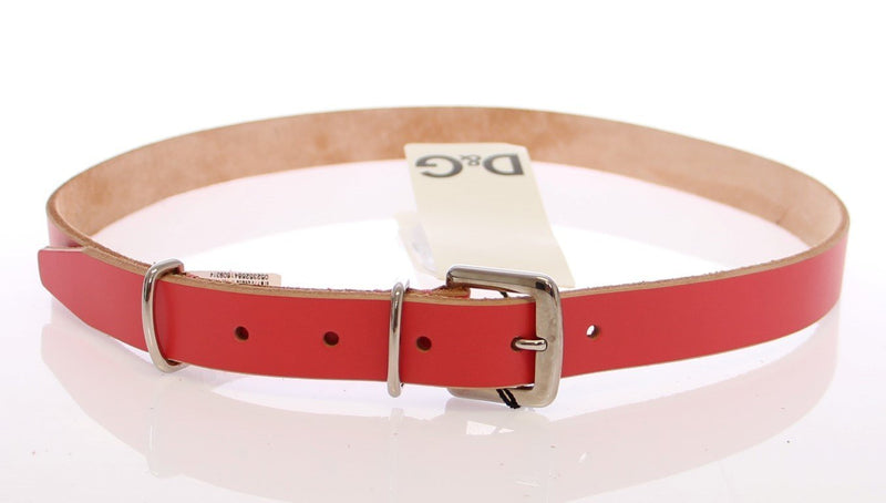 Pink Leather Logo Belt