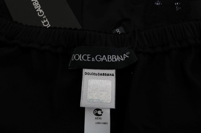 Black Silk Stretch High Waist Briefs