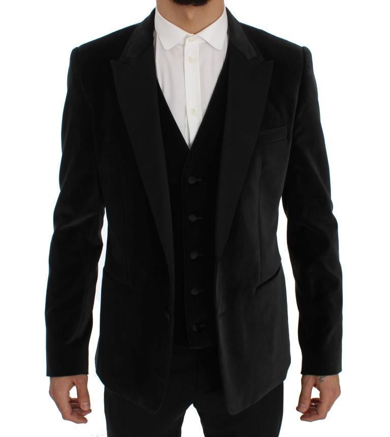 Gray Velvet Slim Fit Blazer Jacket