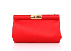 Red Silk Evening Clutch Bag