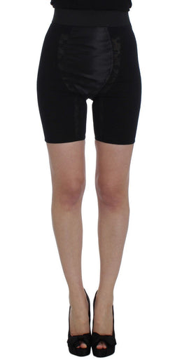 Black Stretch High Waist Mini Shorts