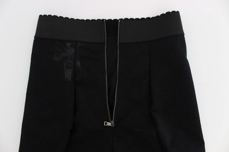 Black Stretch High Waist Mini Shorts