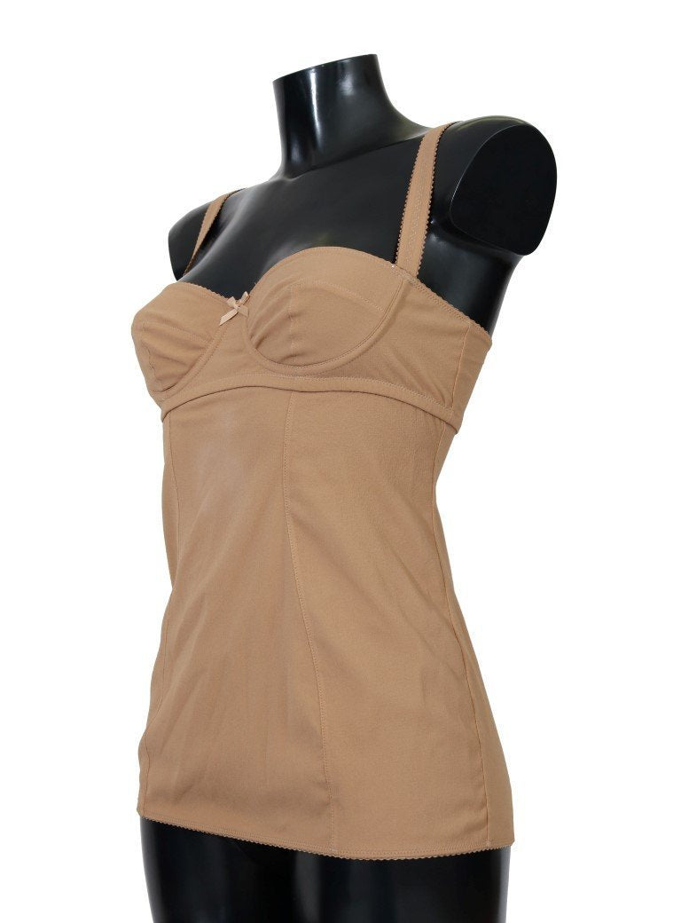 Beige Silk Babydoll Lingerie