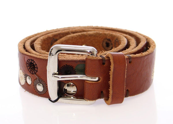 Multicolor Leather Logo Belt