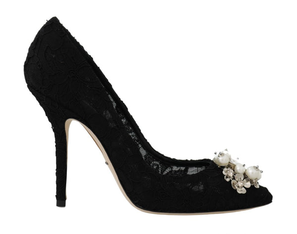 Black Lace Taormina Crystal Pumps