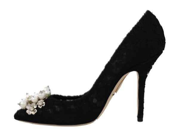 Black Lace Taormina Crystal Pumps