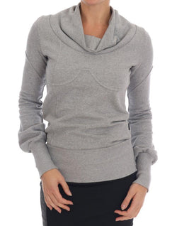 Gray Cotton Top Pullover Sweater