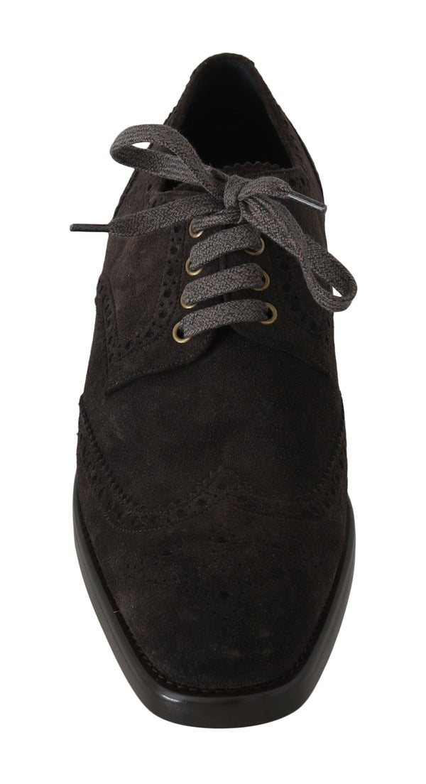 Brown Leather Derby Wingtip Oxford