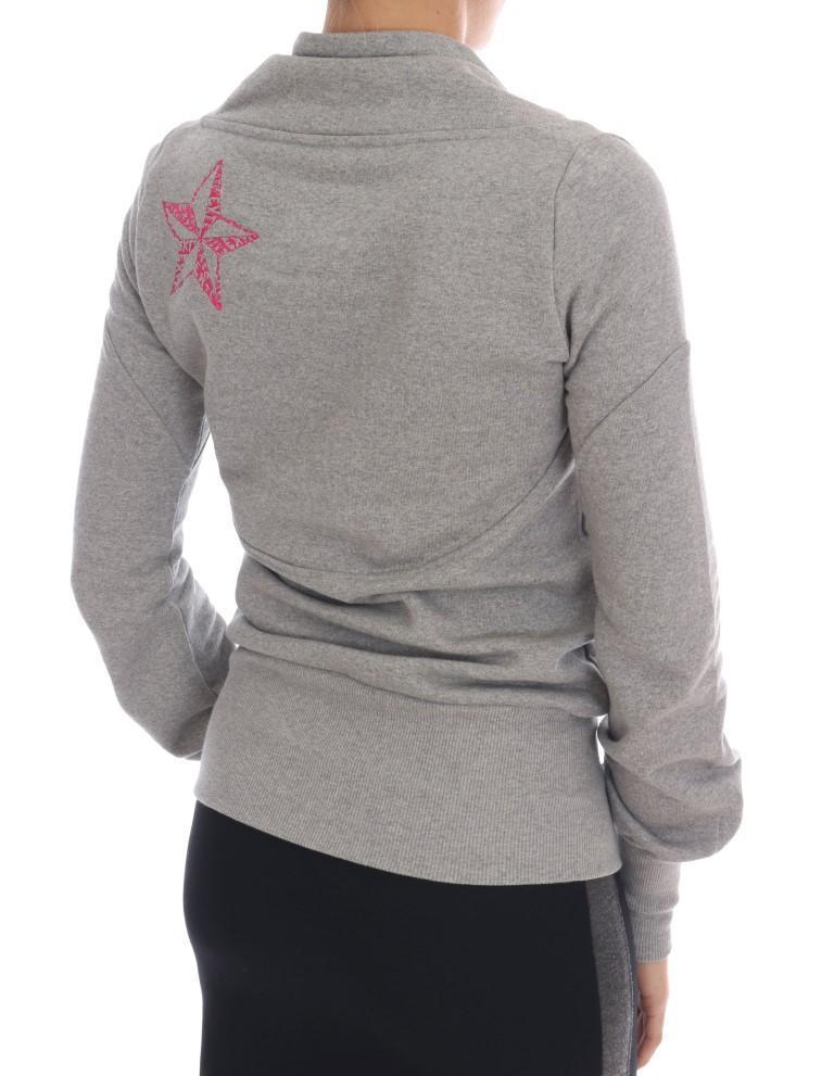 Gray Cotton Top Pullover Sweater