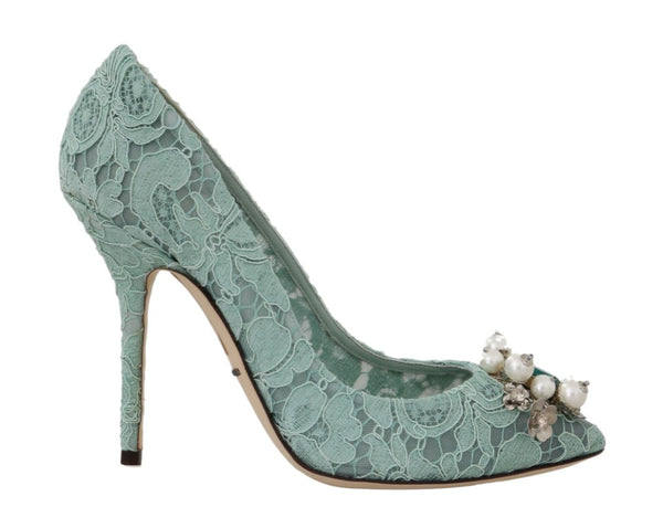 Green Lace Taormina Crystal Pumps