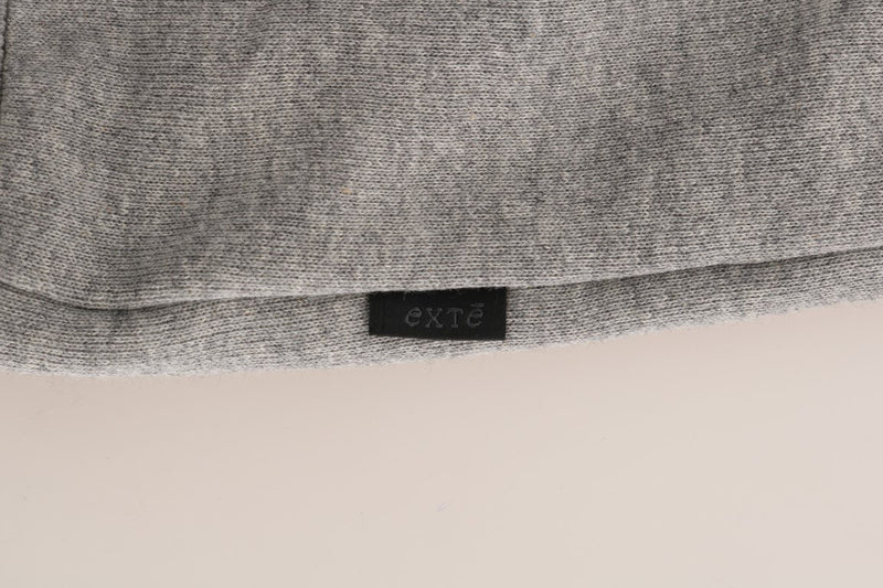 Gray Cotton Top Pullover Sweater