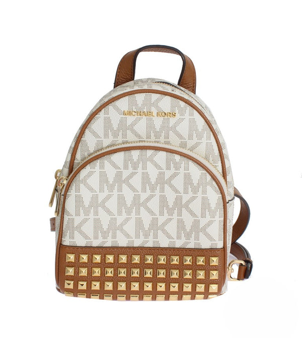 White ABBEY Leather XS Backpack