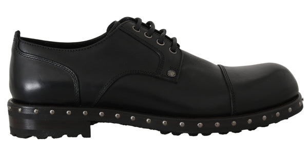 Black Leather Derby Formal Shoes