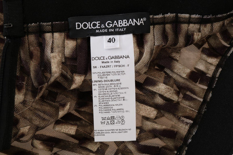 Brown Leopard Print Straigh Pencil Skirt
