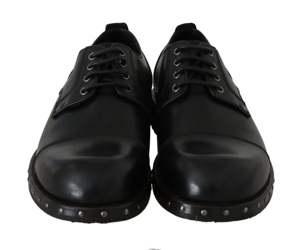 Black Leather Derby Formal Shoes