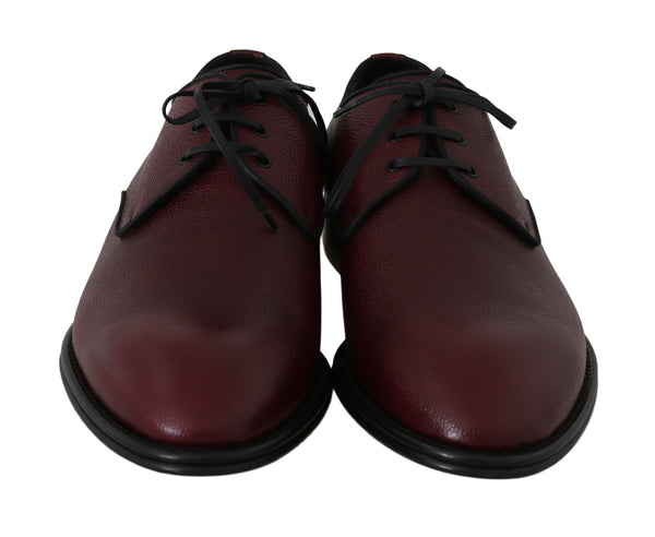 Bordeaux Leather Derby Dress Formal Shoes