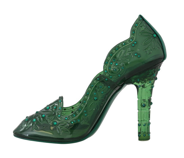 Green CINDERELLA Crystal Shoes