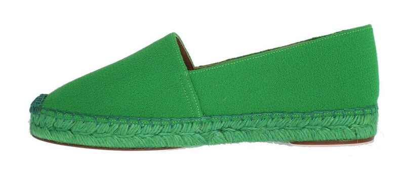 Green Wool Espadrilles Loafers