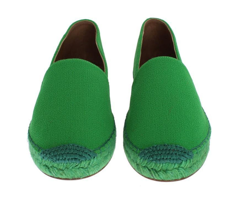 Green Wool Espadrilles Loafers