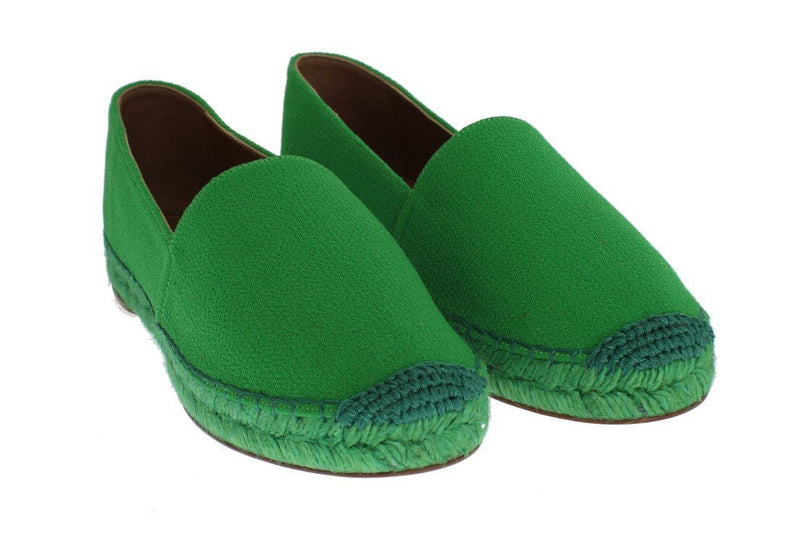 Green Wool Espadrilles Loafers