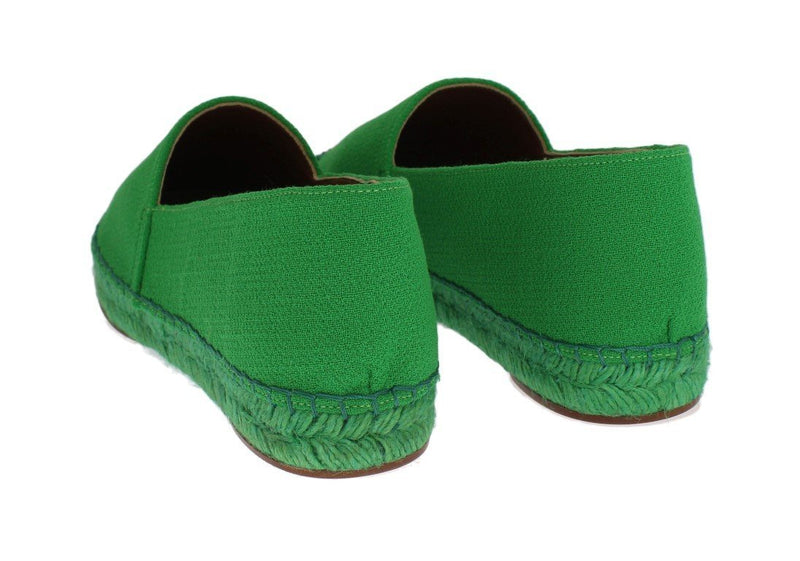 Green Wool Espadrilles Loafers