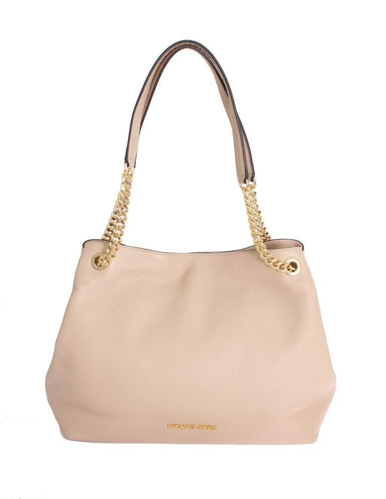 Beige Jet Set Leather Tote Handbag