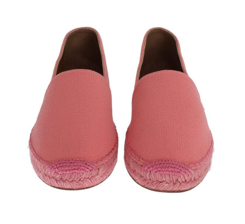 Pink Wool Espadrilles Loafers