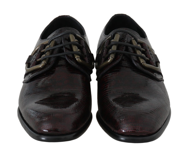 Bordeaux Leather Derby Dress Formal Shoes