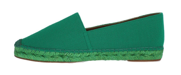 Green Wool Espadrilles Loafers