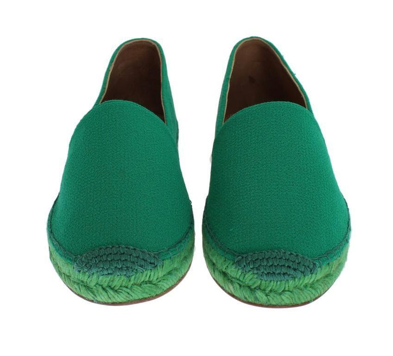 Green Wool Espadrilles Loafers