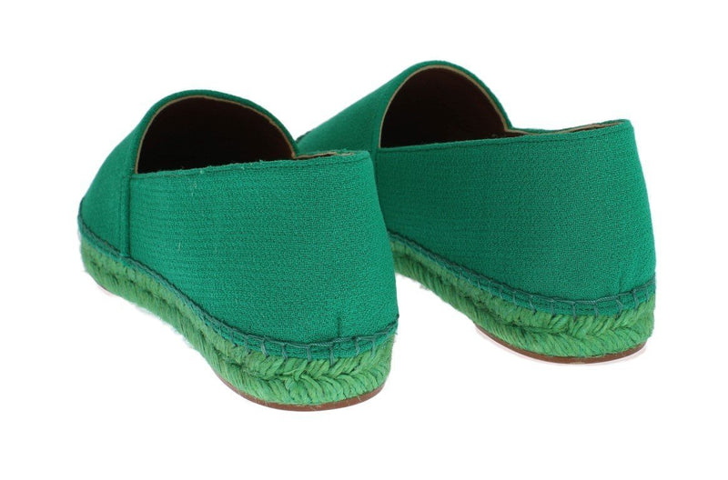 Green Wool Espadrilles Loafers