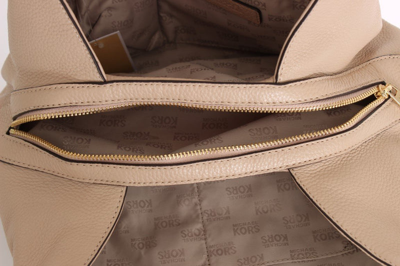 Beige Jet Set Leather Tote Handbag