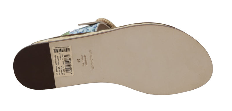 Shoes Beige Leather Hortensia Flip Flops