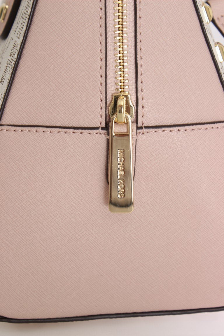 Pink Sandrine Leather Satchel Handbag