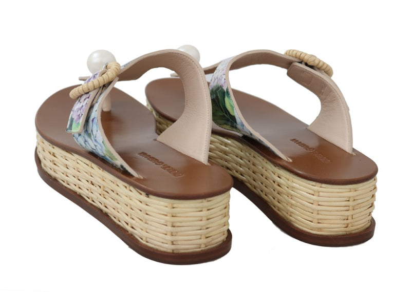 Shoes Beige Leather Hortensia Flip Flops