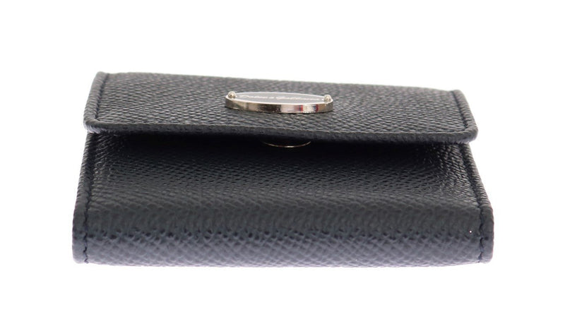 Blue Leather Cufflink Accessory Case