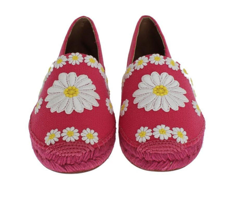 Pink Wool Espadrilles Loafers