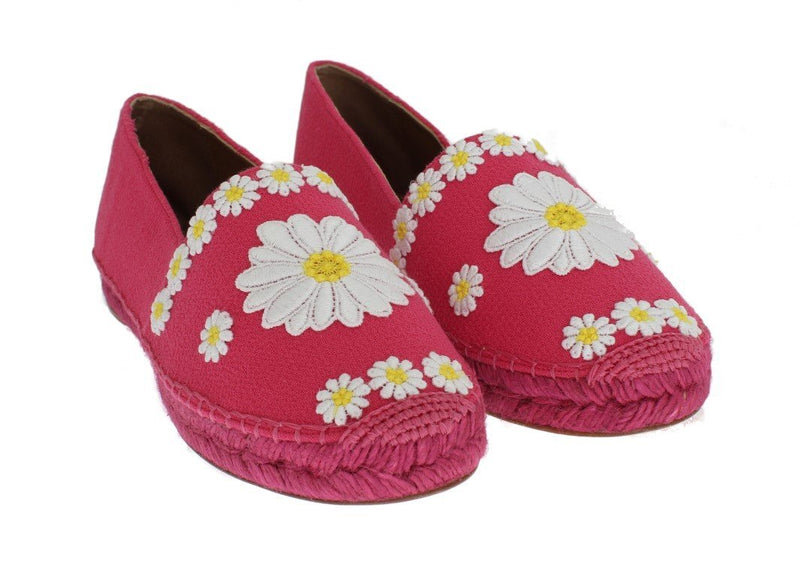 Pink Wool Espadrilles Loafers