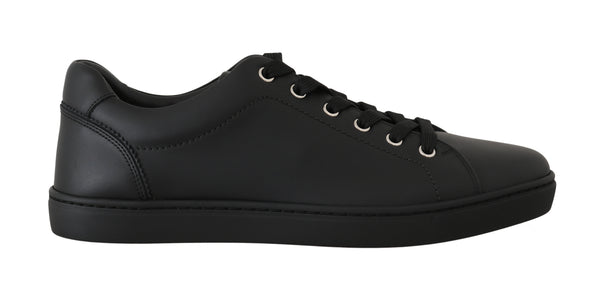 Black Leather Casual Sneakers