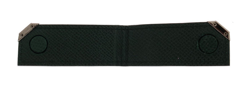 Green Leather Magnet Money Clip