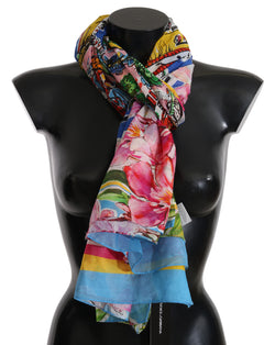 Multicolor PORTO CERVO Cotton Shawl Scarf